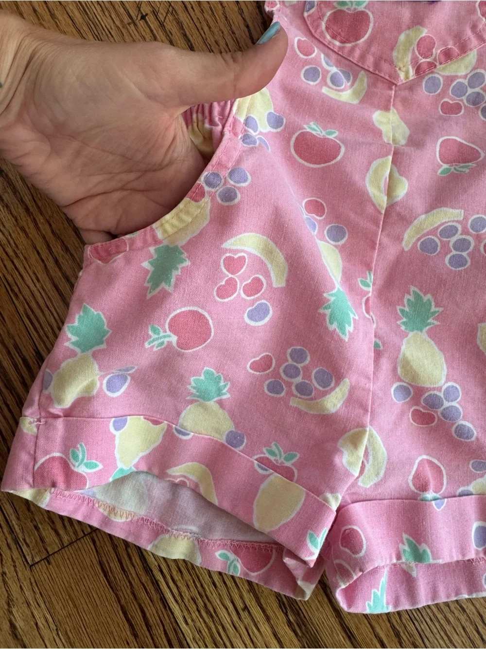 Vintage 90s Girls OshKosh Fruit Vestbak Overalls Size 6